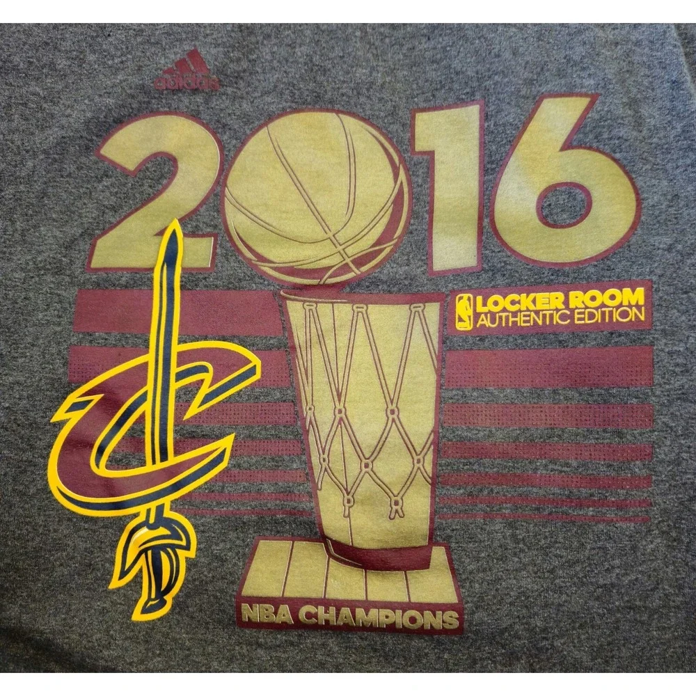Adidas 2016 Cleveland Cavaliers NBA Champions Locker‎ Room T-shirt Size XL